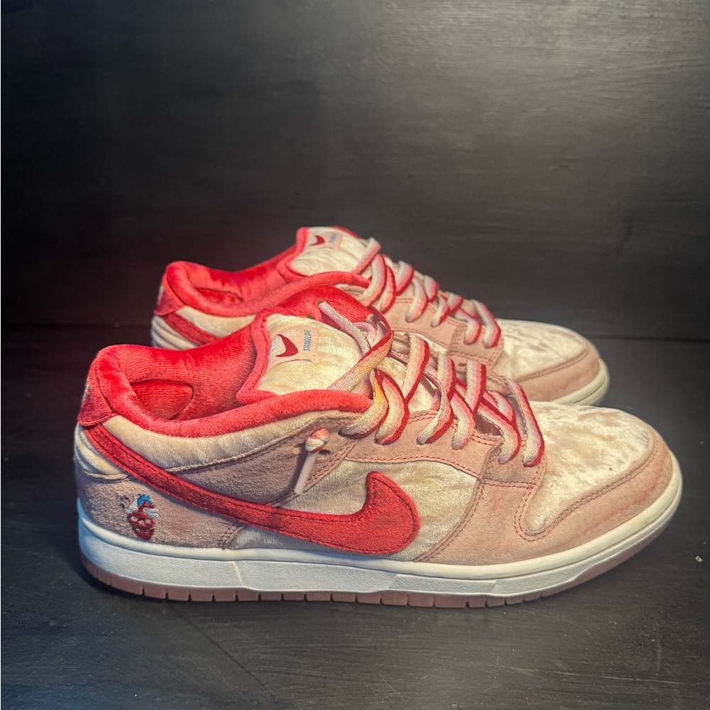 Nike Red and Cream Sneakers Strangelove Dunks
